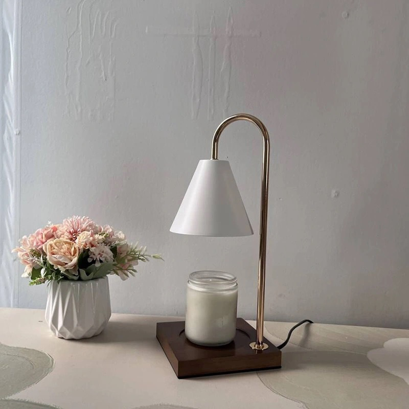 Modern minimalist ambient light, bedroom table lamp, gift-giving lamp, timerable, dimming, wooden tabletop, flameless aromatherapy.
