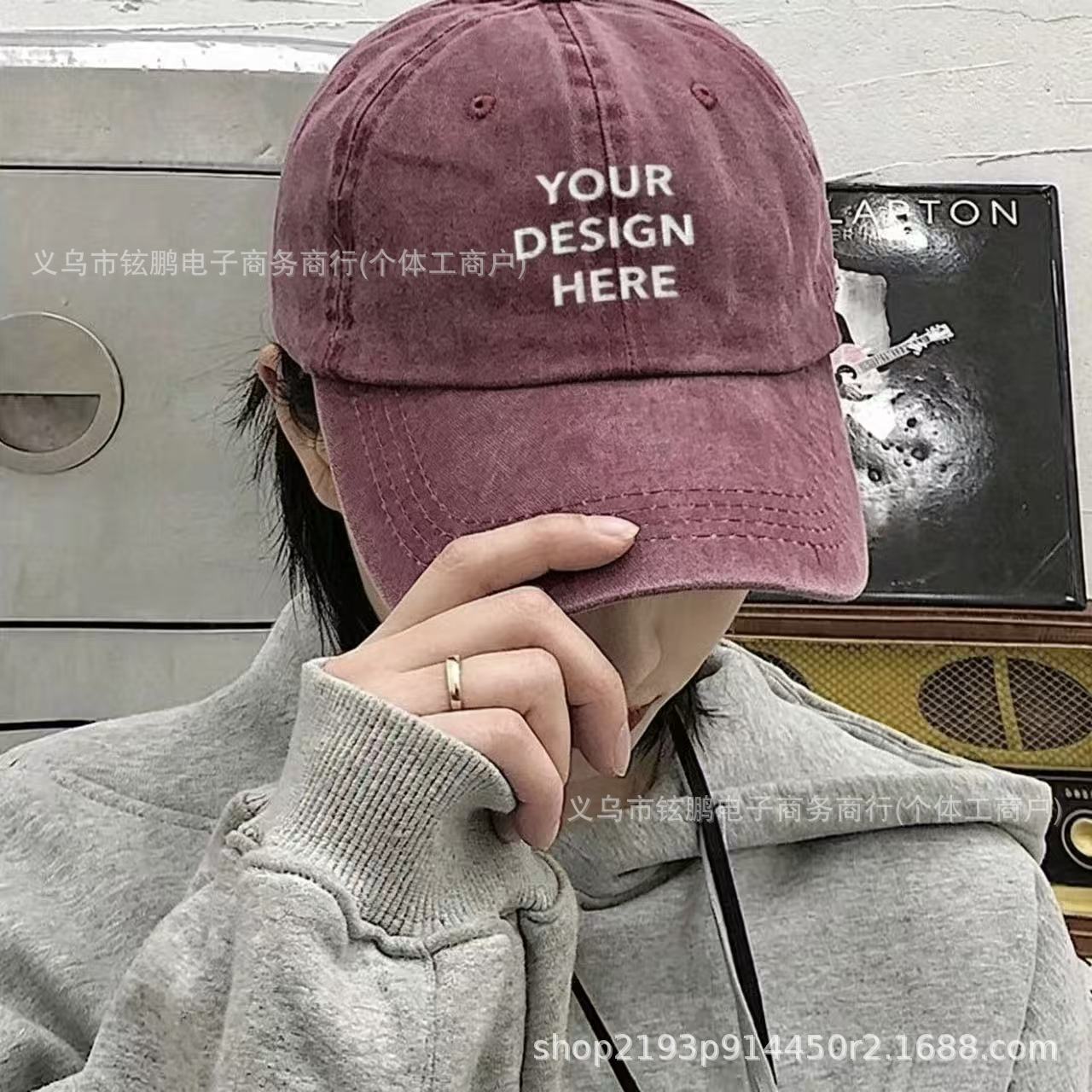 Embroidery and heat transfer printing baseball cap processing, cross-border Amazon and Etsy custom logo baseball cap source factory OEM processing