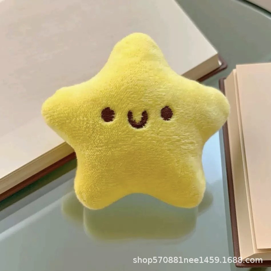 Star pendant, cute cartoon ornament, girly plush doll accessory, clothing bag, five-pointed star brooch, accessories