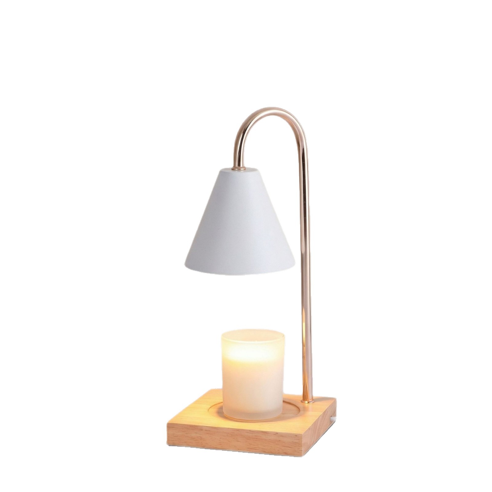 Cross-border aromatherapy lamp, candle melting lamp, bedside table lamp, gift lamp, timerable, dimming, wooden, flameless