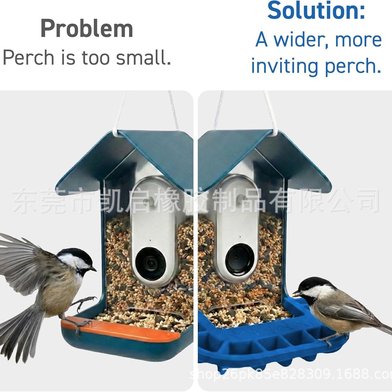Amazon Cross-Border New Product: Silicone Bird Feeder Extender Compatible with Bird Companion Feeders, Weatherproof Bird Accessories