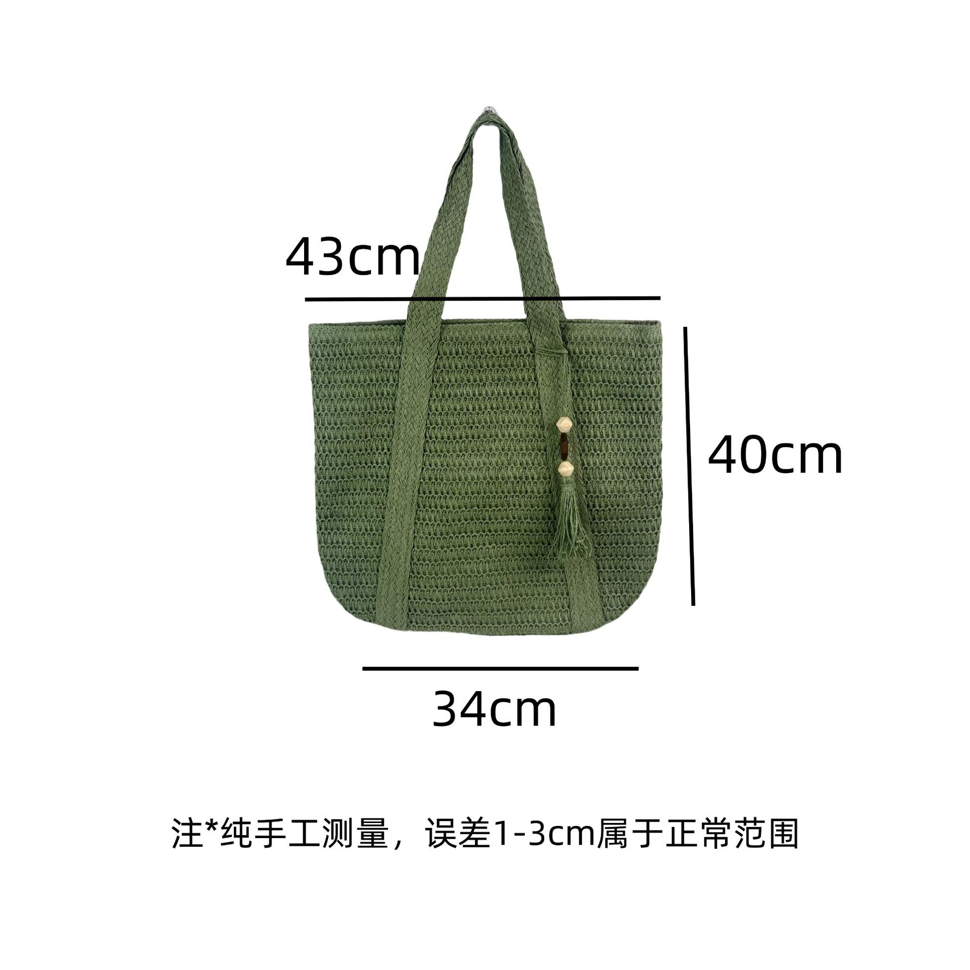 New summer vacation style woven bag, large capacity tote bag, shoulder bag, beach bag, straw bag.