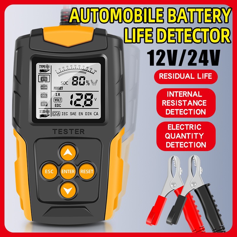 New Home Automotive Battery Digital Display Parameter Tester for 12V/24V Automotive Battery Internal Resistance