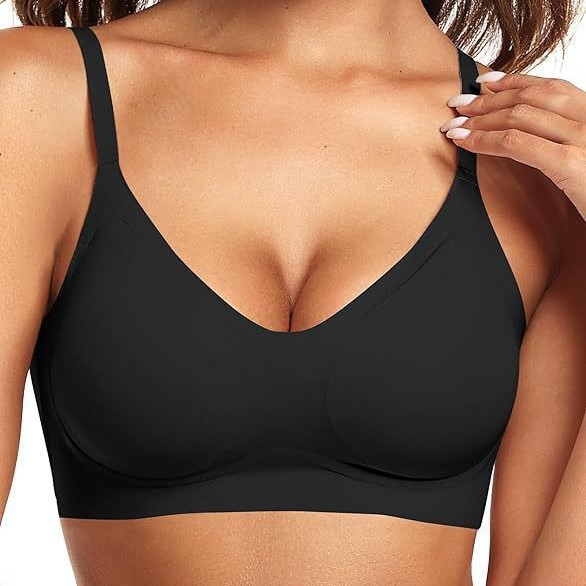Vertvie Women's Seamless Wire-Free Comfortable Push-Up Bra, Butter-Soft Wire-Free Bra