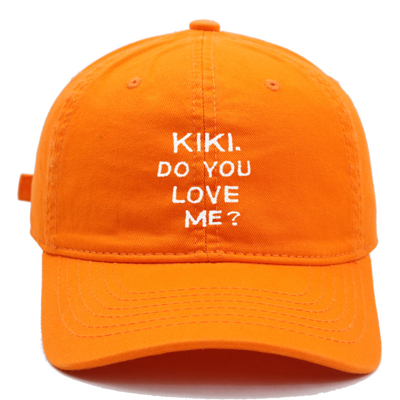 Amazon eBay KIKI DO YOU LOVE ME Embroidered Baseball Cap, Unisex Retro Style, with European and American Lettering