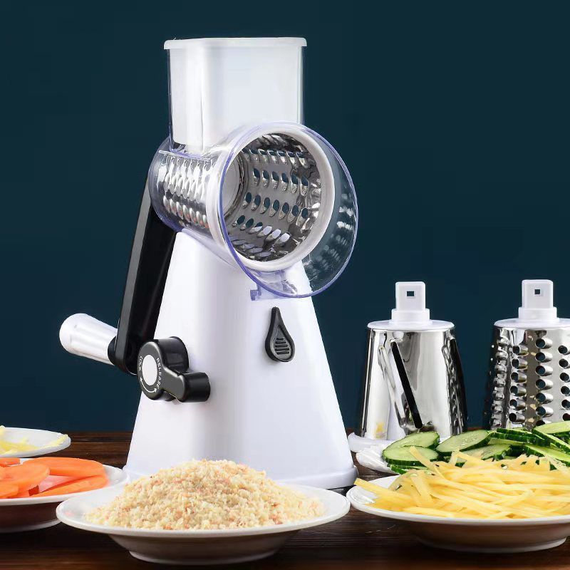 Drum vegetable cutter, a multi-functional vegetable cutting tool, potato shreds, slicers, graters and grinders, kitchen
