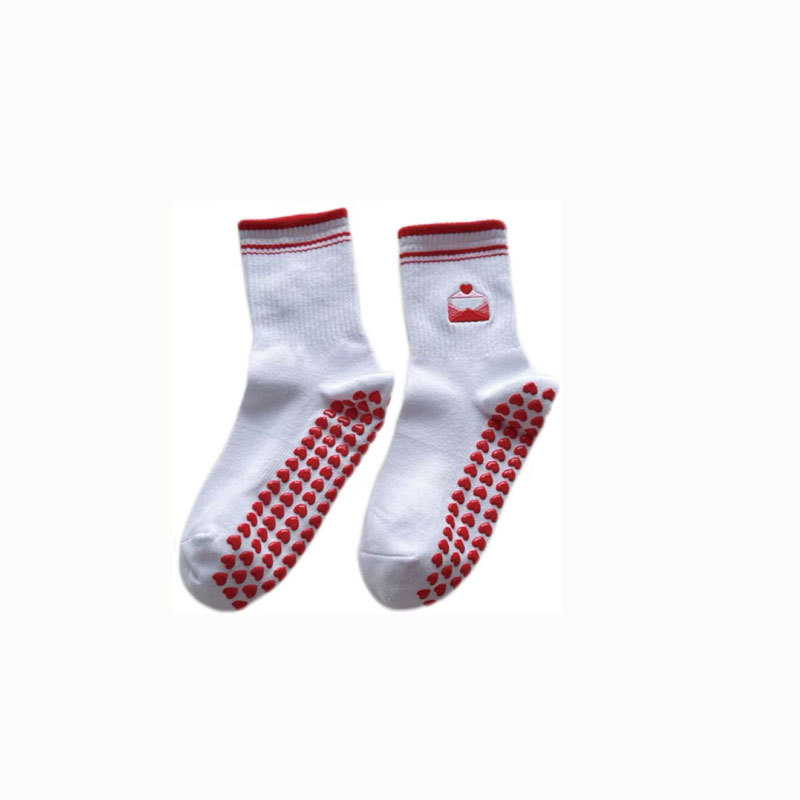 Women's Yoga Socks, Silicone Non-Slip Mid-Calf Socks, Professional Running Fitness Dance Indoor Long Socks, Pilates Sports Socks