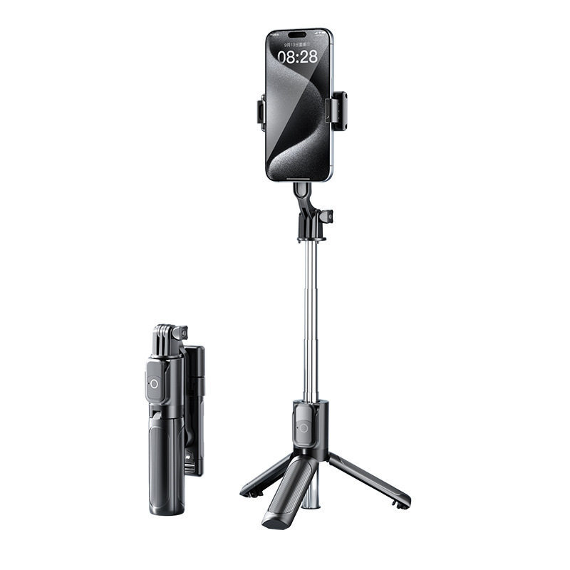 Mobile phone selfie stick shooting tripod handheld floor-standing folding travel Bluetooth remote control selfie wonder, portable live streaming