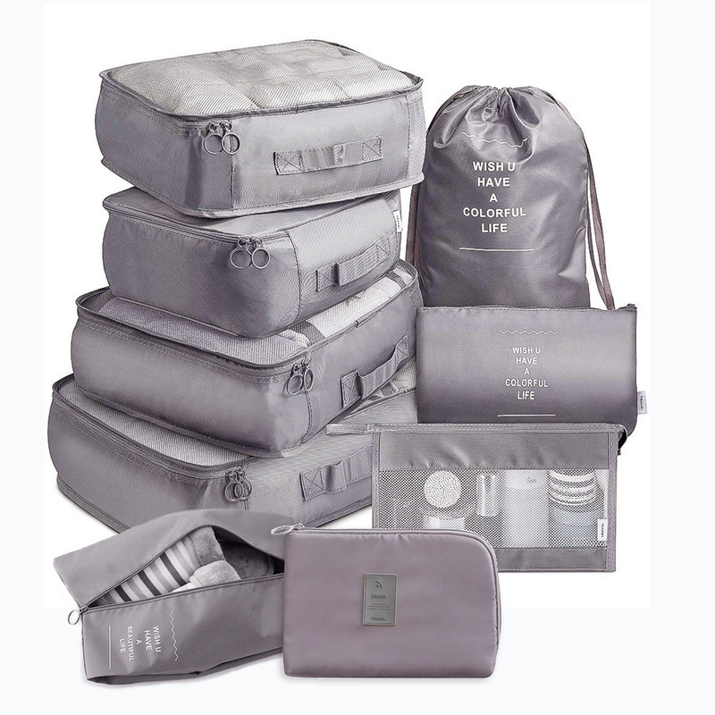 Travel storage bags for suitcases, clothes, down jackets, underwear, and other items; travel and business trip organizers.
