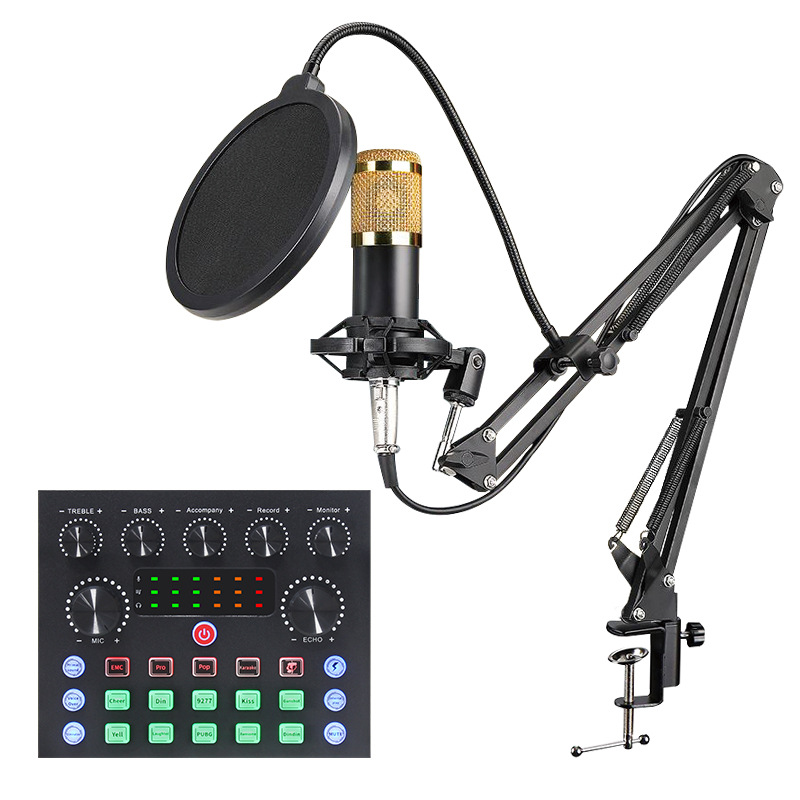 JIY Cross-Border Live Streaming Kit with Microphone, Sound Effects, and Sound Card for Singing, Kuaishou, and Douyin Live Streaming.