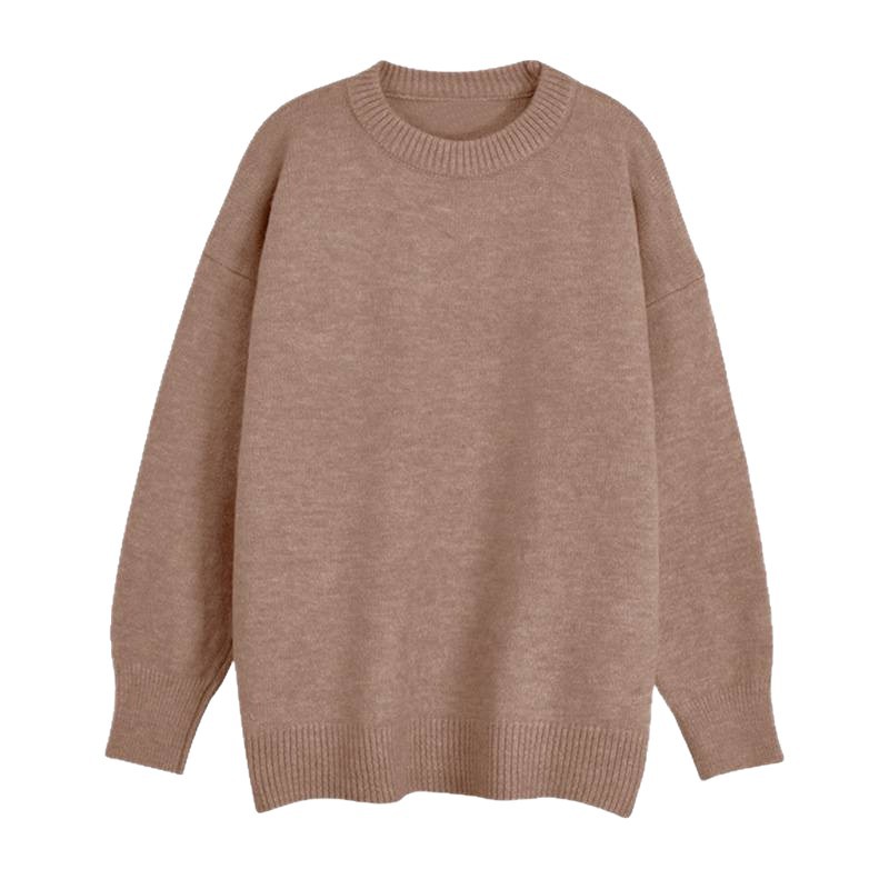Korean-style laid-back soft and fluffy sweater coat for women 2026 new autumn and winter style loose round-neck stylish knitted base layer