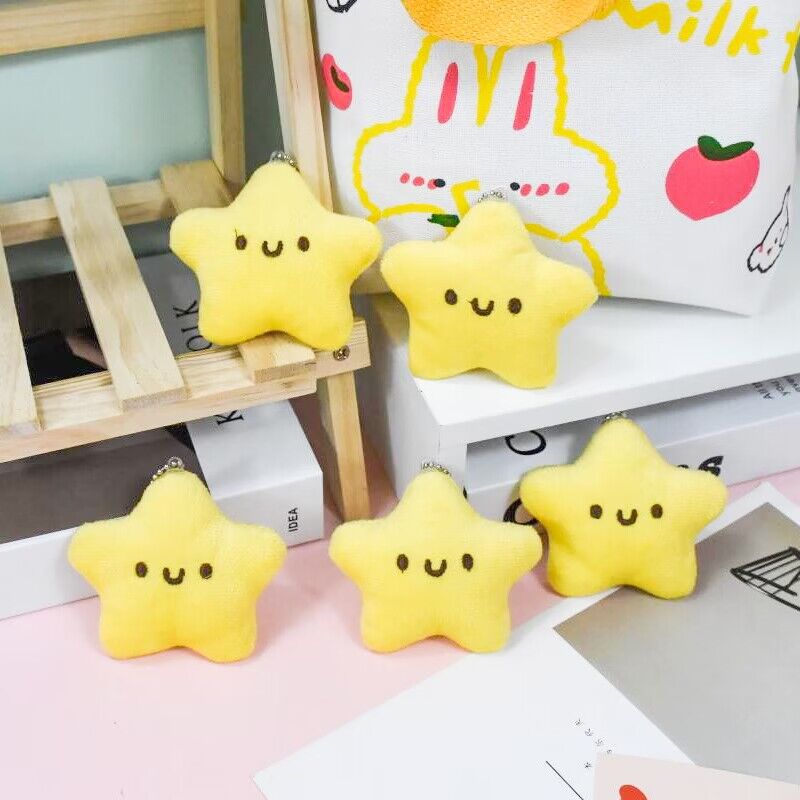 Cute plush star keychain/bag charm/niche star doll/backpack figurine