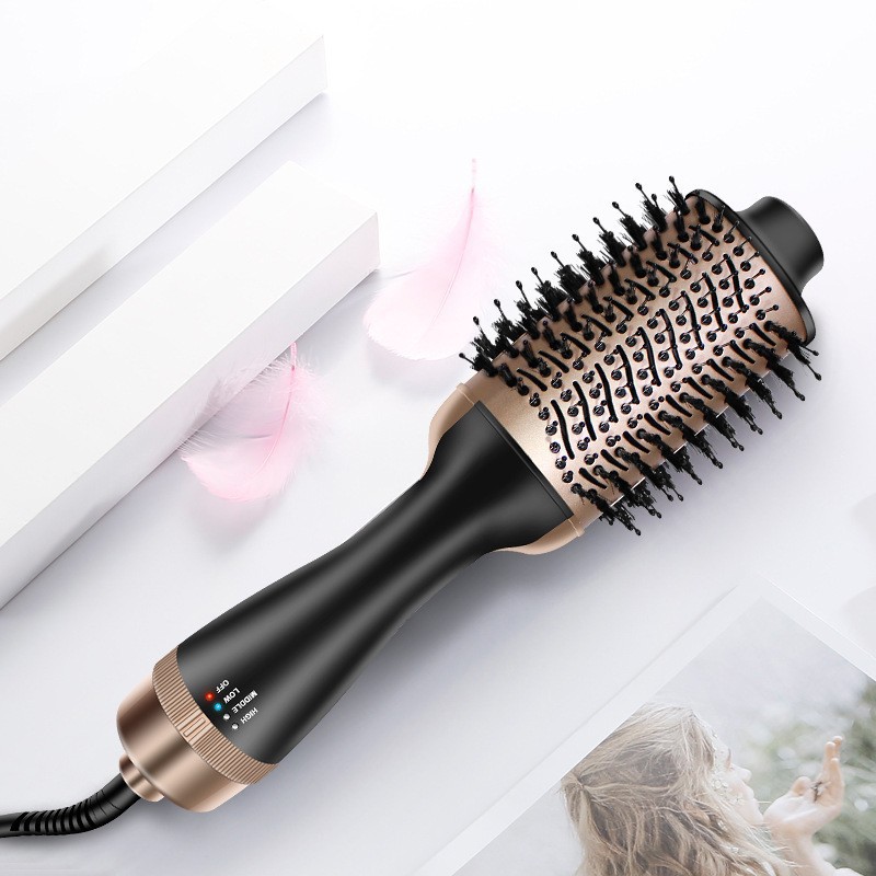 Drop shipping, cross-border exclusive, household three-speed hair dryer comb, hair straightener, anti-scalding, dual-purpose (straightening and curling).