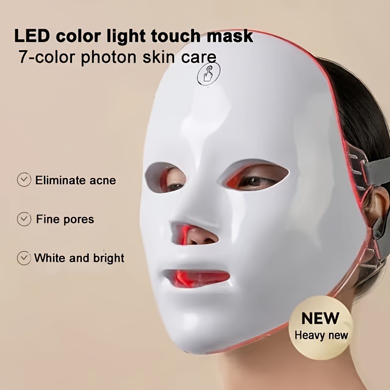 Hot-selling large LED photon skin rejuvenation facial mask, home use, infrared LED anti-wrinkle and acne-removing facial mask device