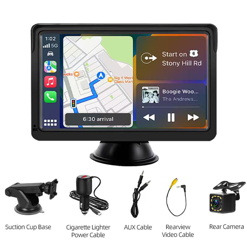 7-inch wireless CarPlay portable screen Bluetooth FM player MP5 player wireless Auto screen projection navigation reversing camera