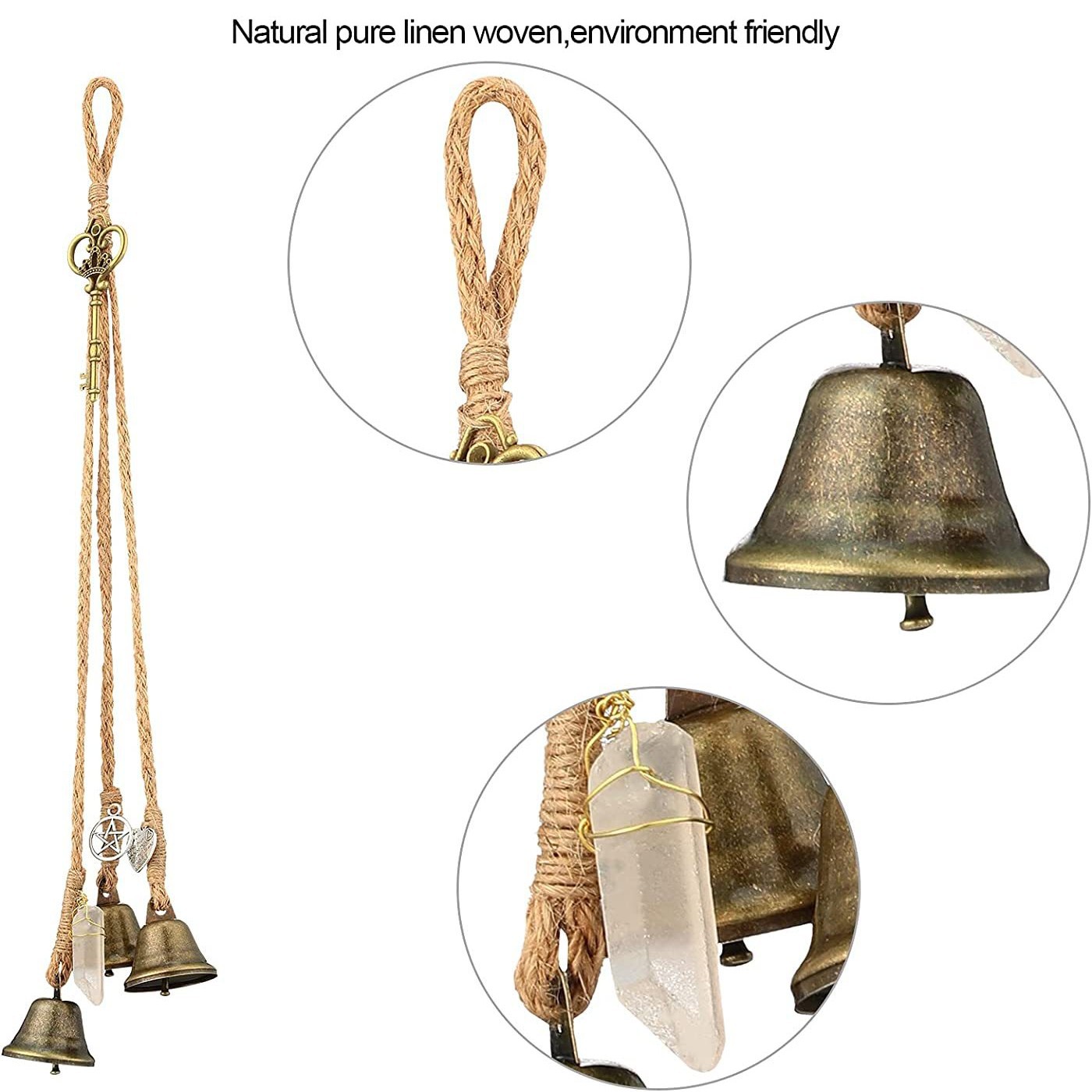 Cross-border witch bells, protective door handle hooks, wind chimes, witch bells, blessing bohemian home room decorations