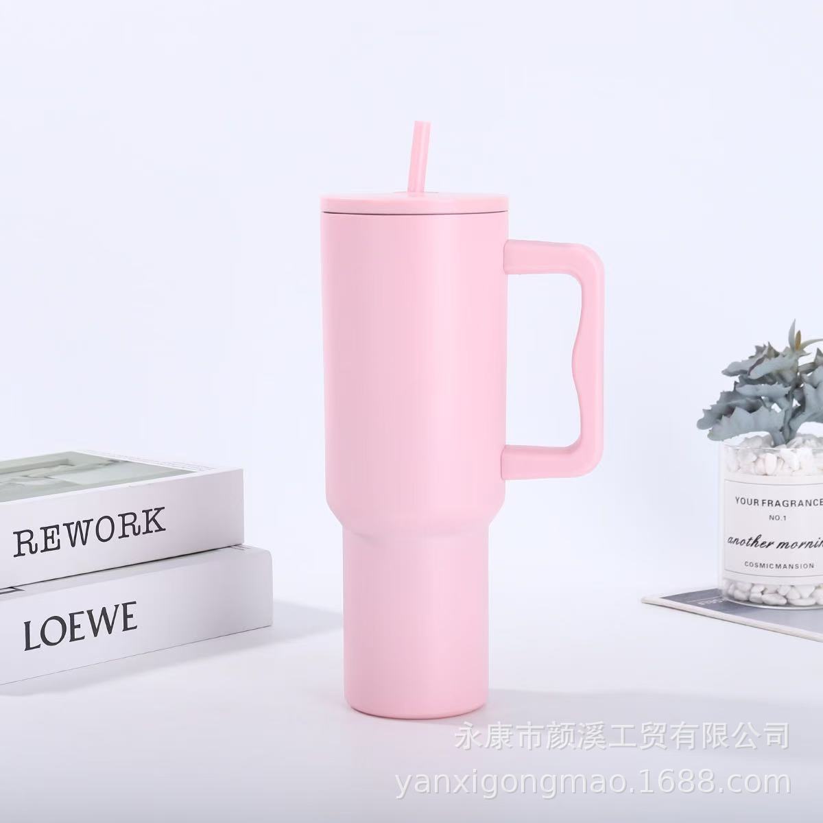 Amazon 3rd Generation 40oz Car Mug, Portable Outdoor Handle, Double-walled Vacuum Insulated Mug