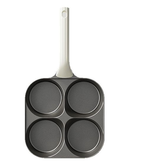 Carefully selected titanium ceramic four-hole egg frying pan, thickened and deepened multi-functional flat pan, non-stick pan, breakfast pan, frying pan, titanium pan