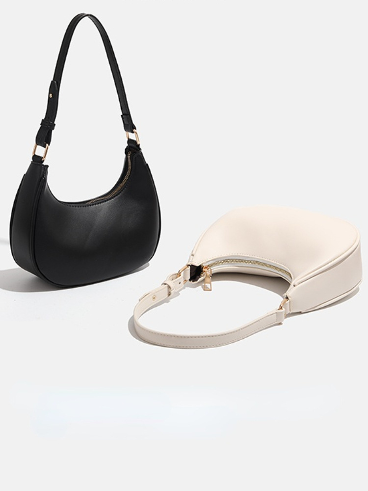 Cross-border popular niche design crescent bag, autumn and winter, simple and versatile, handbag, underarm, high-end shoulder bag for women.