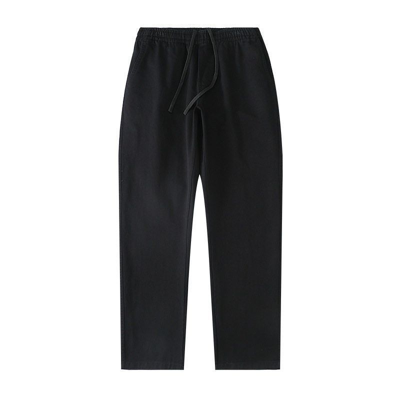 【 Skin-Friendly Pure Cotton 】300G heavy-duty Xinjiang long-staple cotton straight-leg sweatpants for men's early autumn anti-wrinkle washed cotton trousers