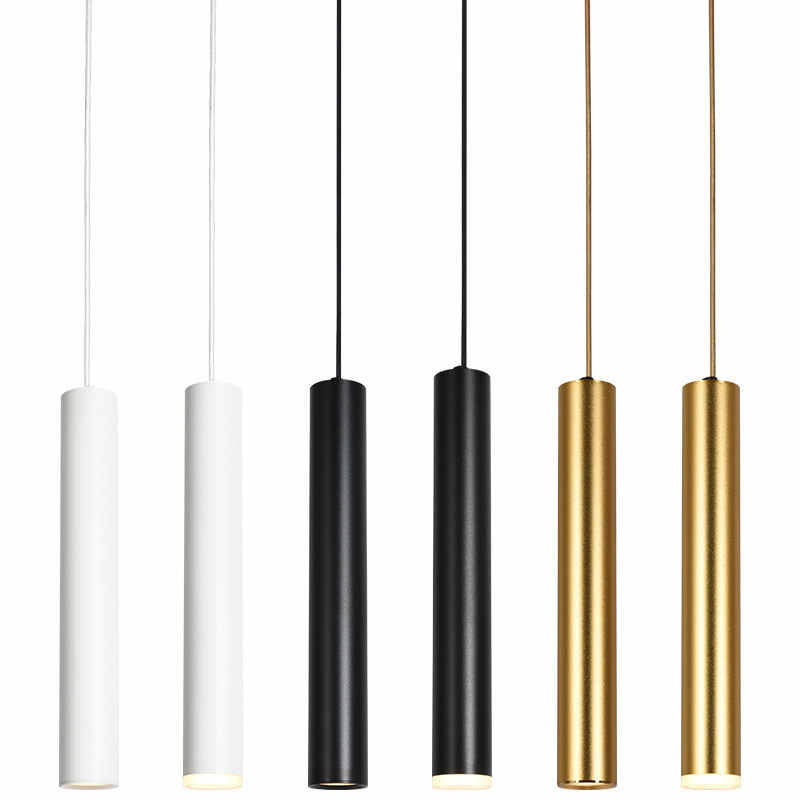 led chandelier GU10, hanging line light, spotlight, bar counter long cylindrical, bedroom bedside, hotel simple gu10 light source