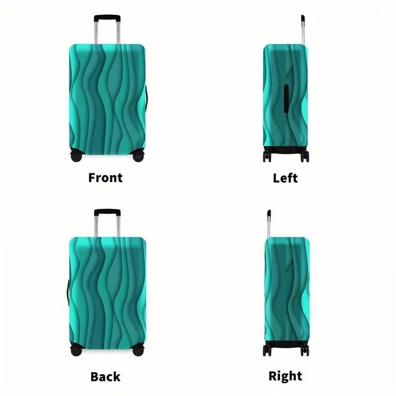 Factory wholesale wave texture printed luggage protective cover, elastic, wear-resistant, dustproof trolley case cover, cross-border hot selling.