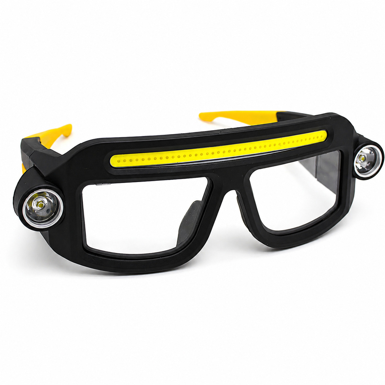 Glasses lamp, strong head lamp, long-lasting lithium battery, outdoor cycling, silicone sensor, ear-hanging, windproof head-mounted flashlight
