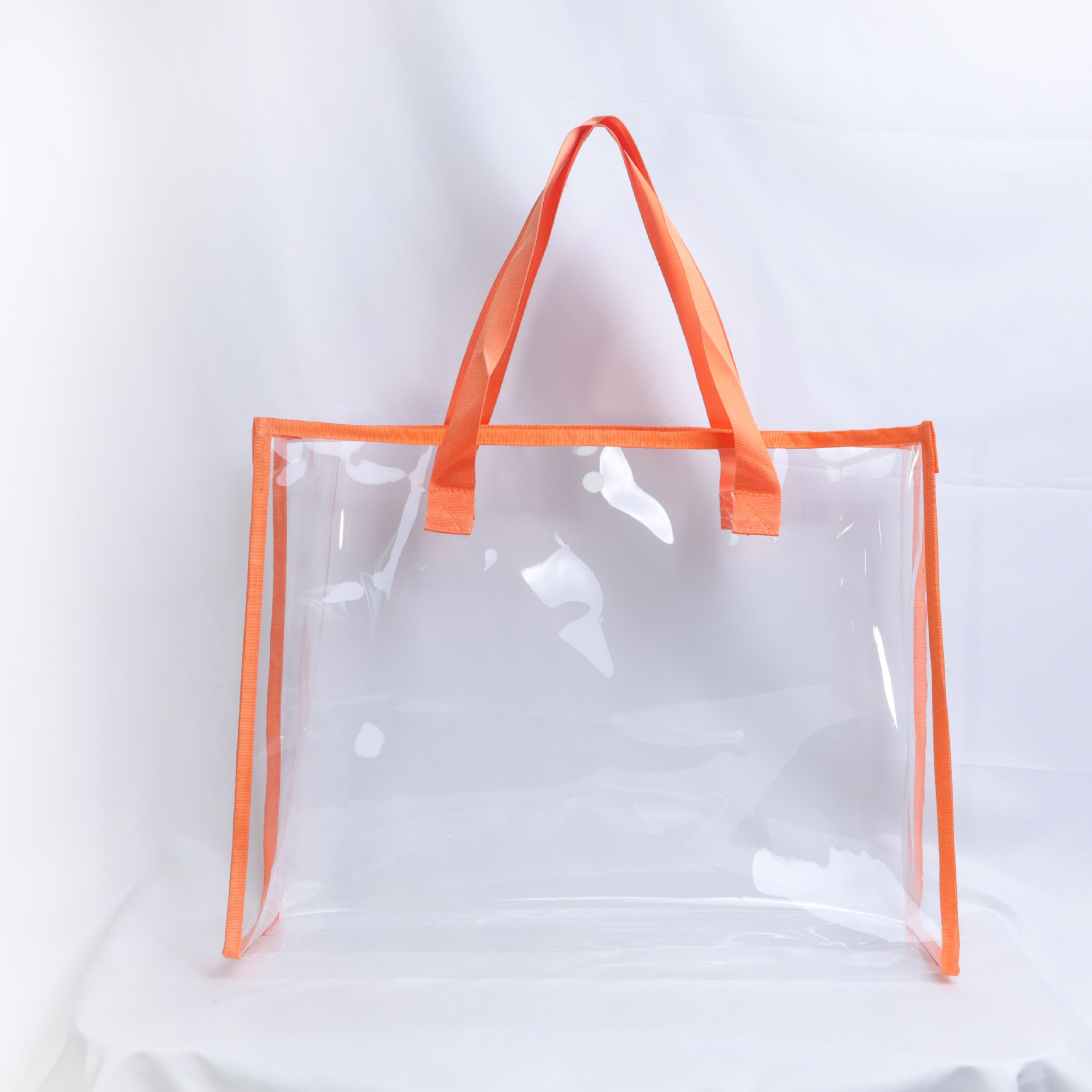 Large capacity transparent waterproof PVC toiletry bag, student beach bag, portable travel shopping bag, storage bag