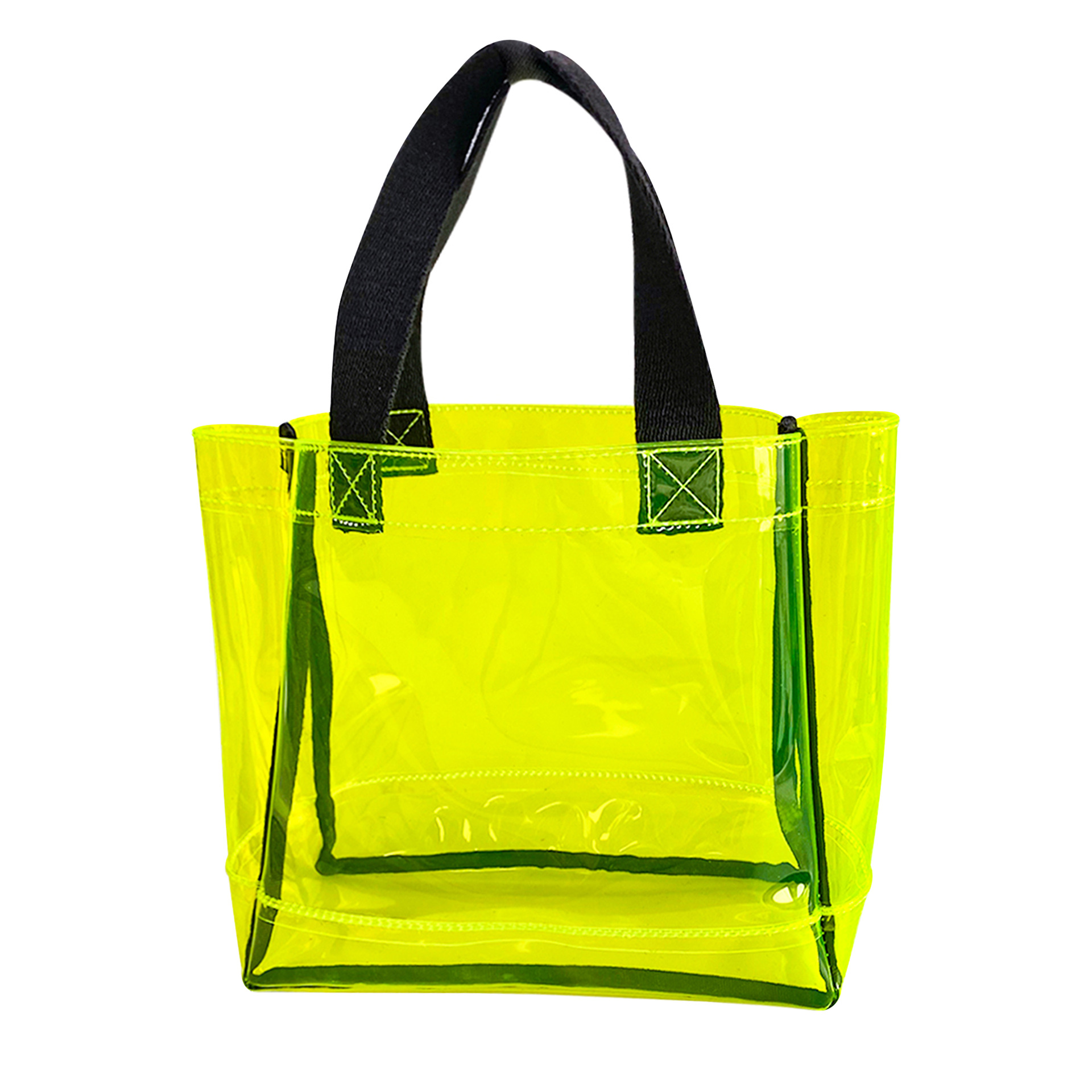 Factory direct stock of transparent PVC anti-frozen fruit tote bags, portable waterproof storage bags, and gift shopping bags.