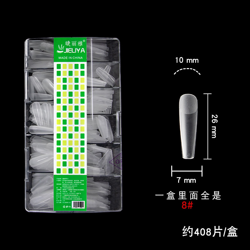Jieliya nail tips are thin, seamless, wearable, full and semi-patch, extended, transparent patch, and size patch boxed nail tips