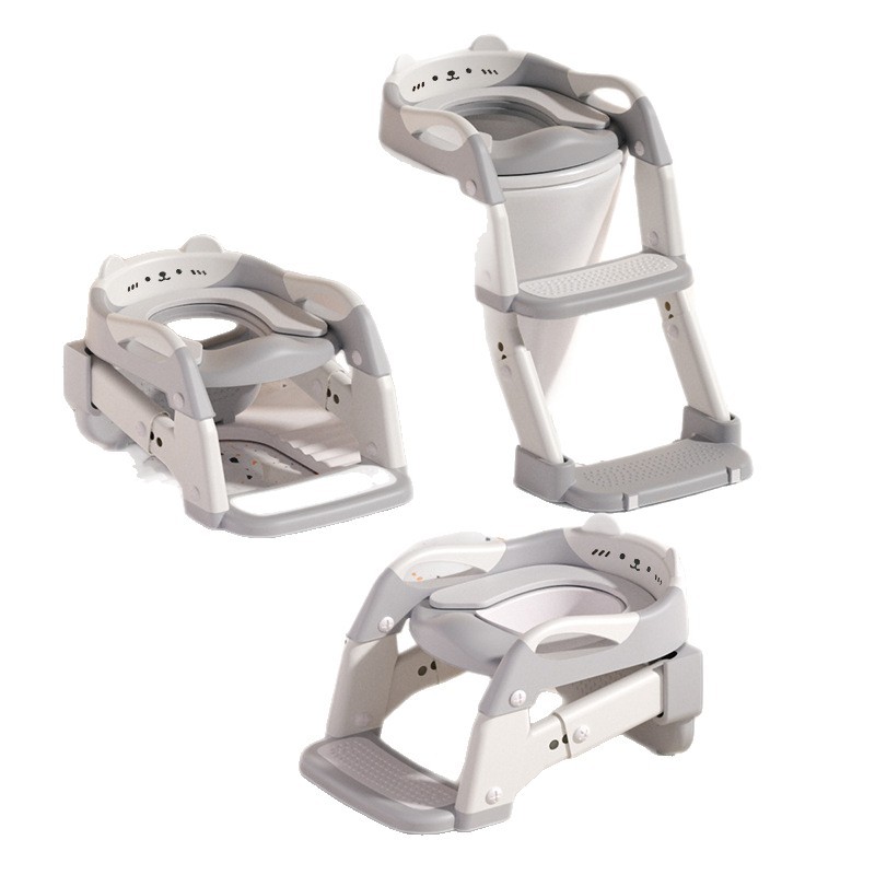 Children's toilet, toilet ladder for boys and girls, multi-functional foldable three-in-one children's toilet seat