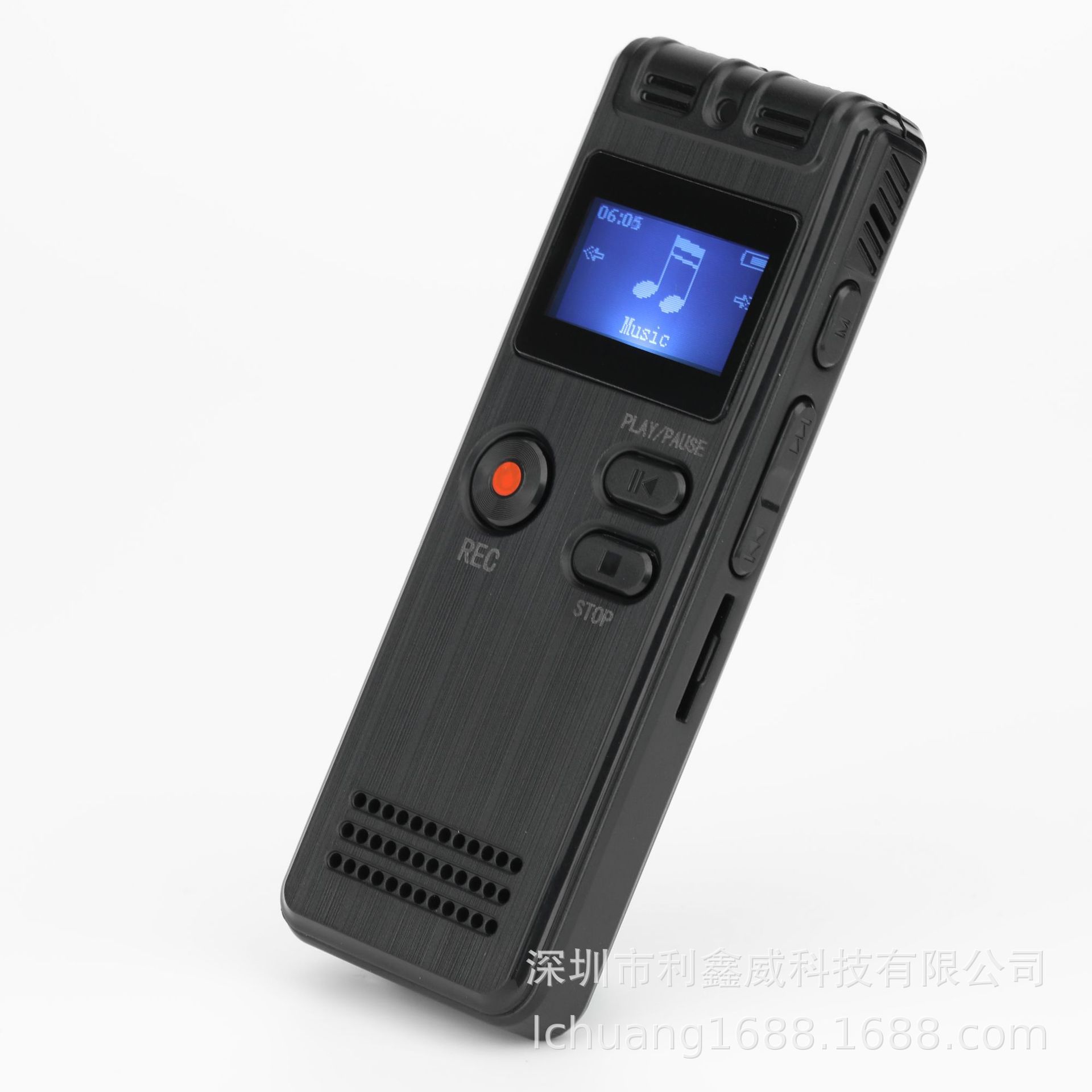 Metal casing, high-definition voice recorder, MP3 player with external speaker, TF card expansion, noise reduction, large screen, and smart one-button operation.
