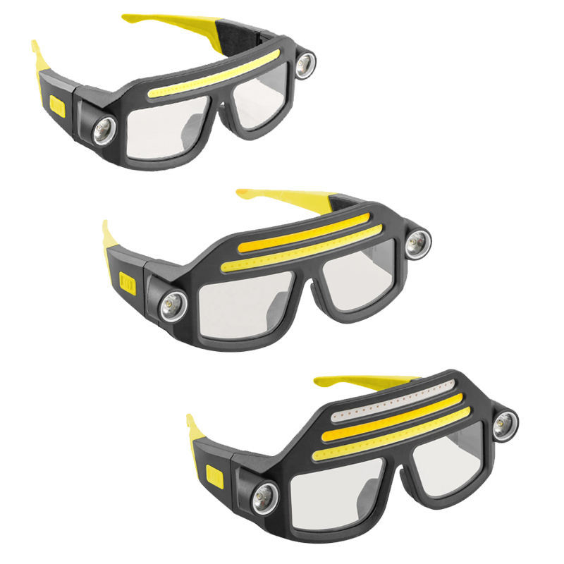 New cross-border COB glasses headlamp USB charging eye protection work light, outdoor cycling light, night fishing head-mounted flashlight