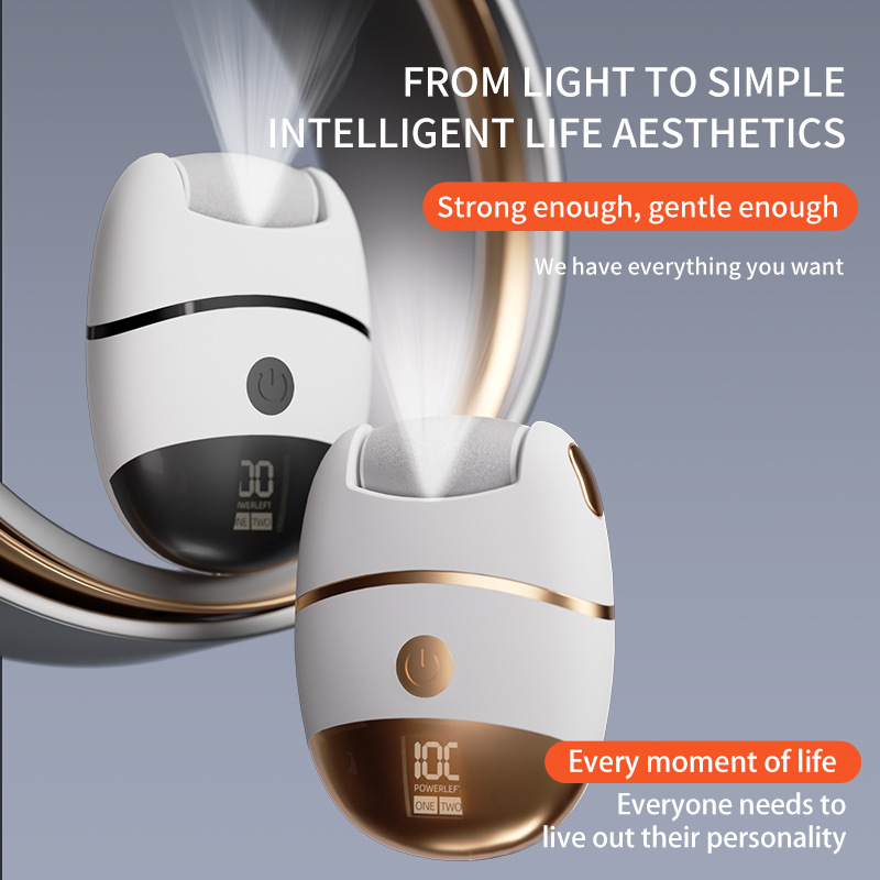 New digital display electric foot file, mini foot file for removing calluses, dead skin, and dead skin, rechargeable pedicure machine.