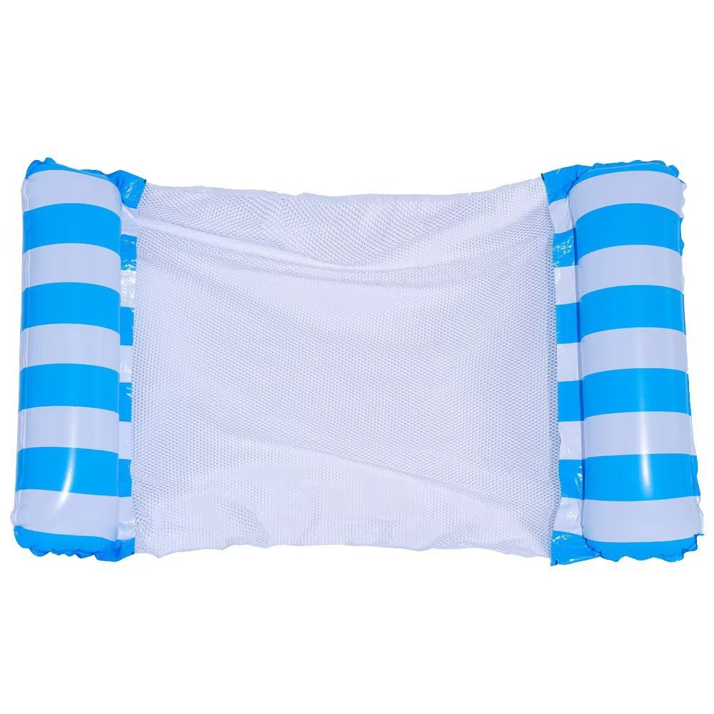 Cross-border spot inflatable floating rafts, outdoor backrest netted floating beds, water inflatable products, lounge chairs, floating beds