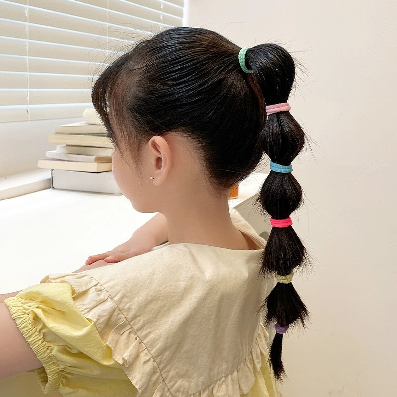 Children's hair ties, baby hair bands, small elastic bands, towel loops, won't damage hair, small hair buns, hair ties