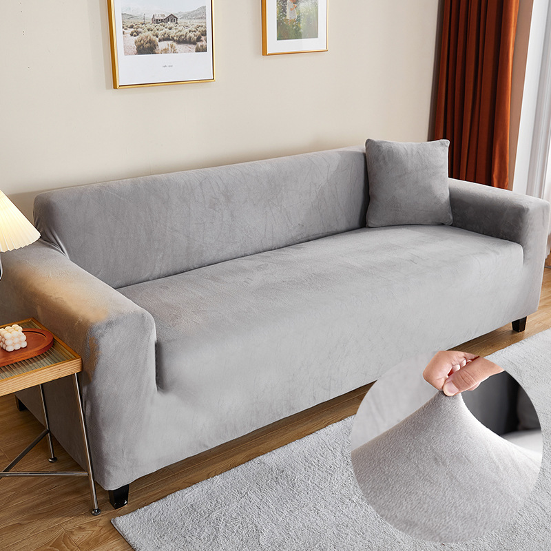 European-style autumn and winter plush thickened elastic sofa cover, sofa cover full coverage, anti-slip leather, sand towel full cover, fabric wholesale