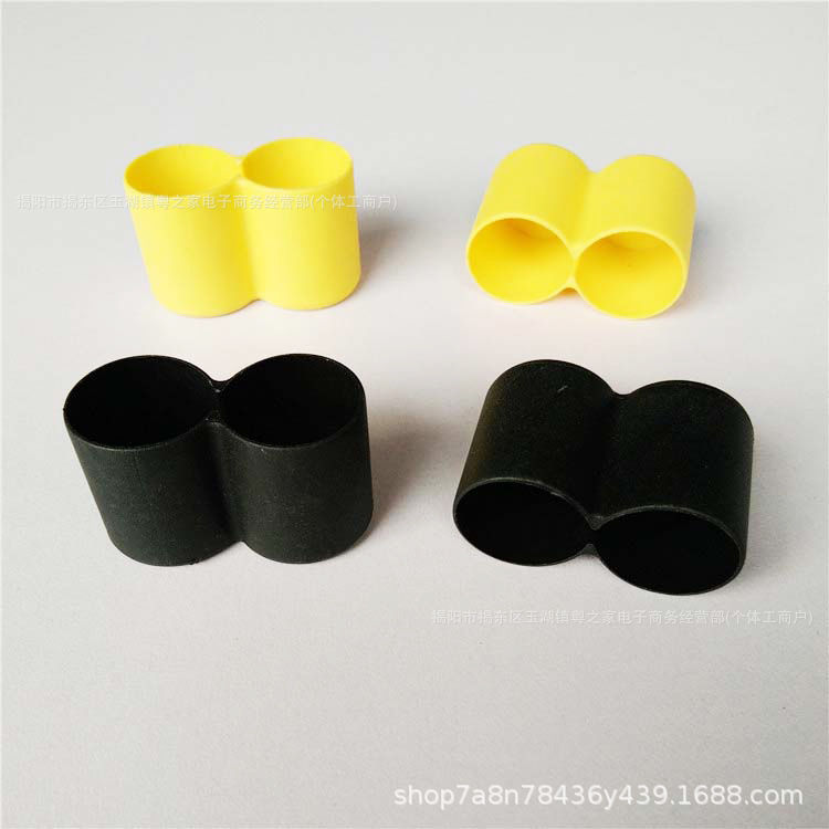 Double-tube stool leg covers, foot covers, plastic tube covers, furniture protective covers, wear-resistant, silent foot pads.