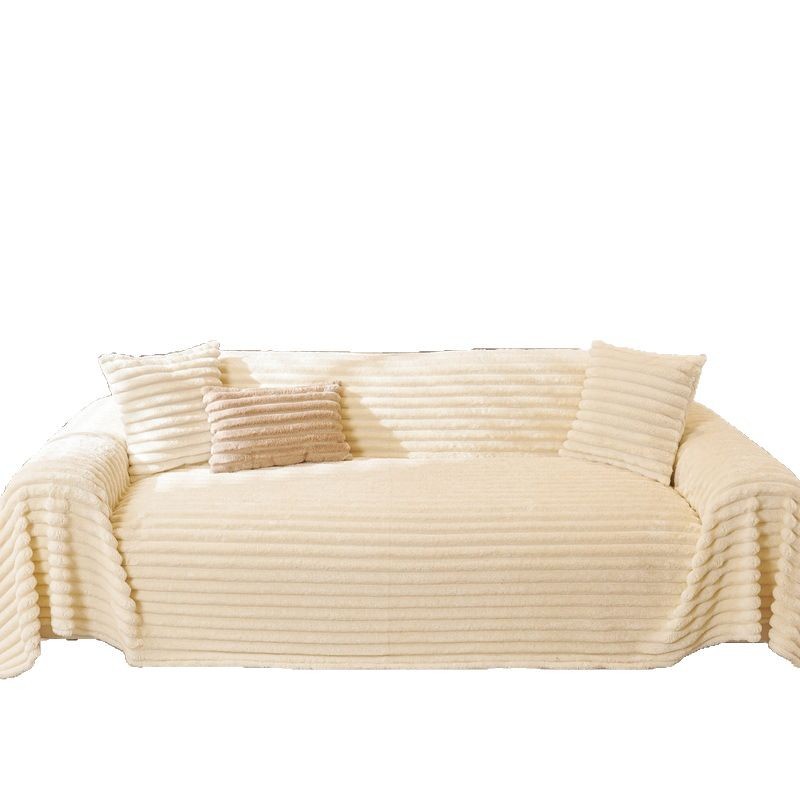 Flannel sofa cover, thickened for autumn and winter, 2024 new style, full-coverage blanket.