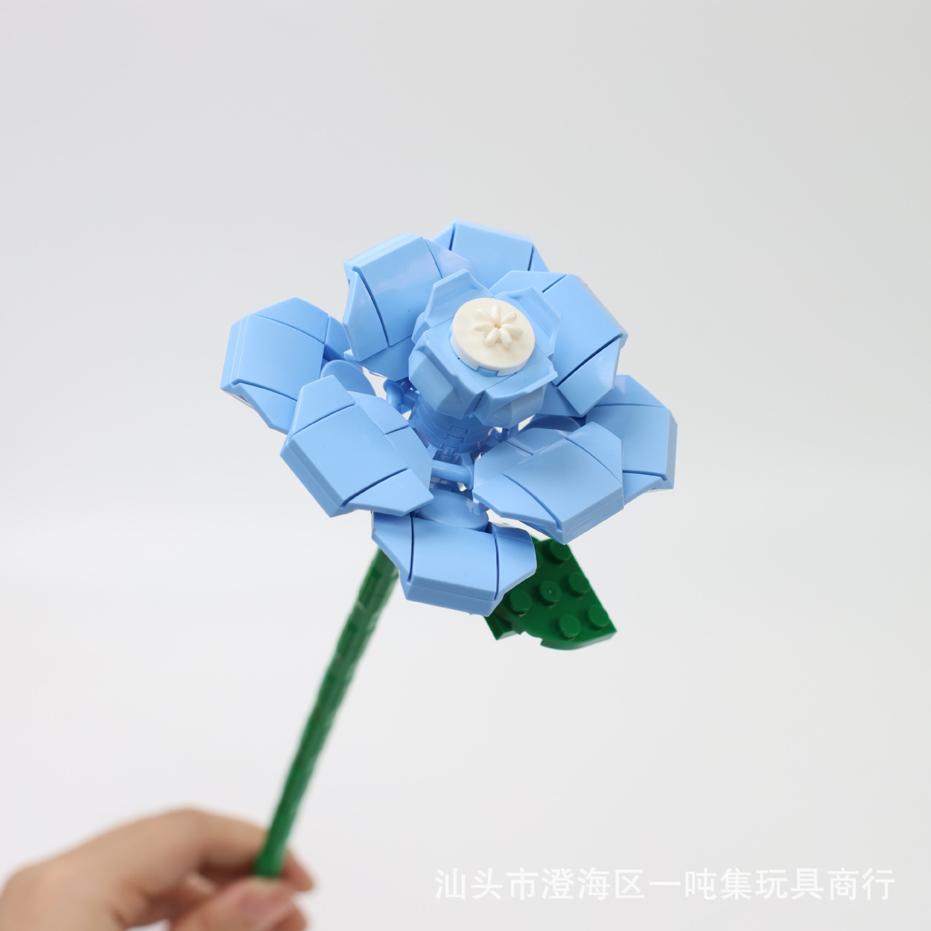 Single preserved flower building block rose sunflower building block DIY handmade assembly ornament toy for girlfriend