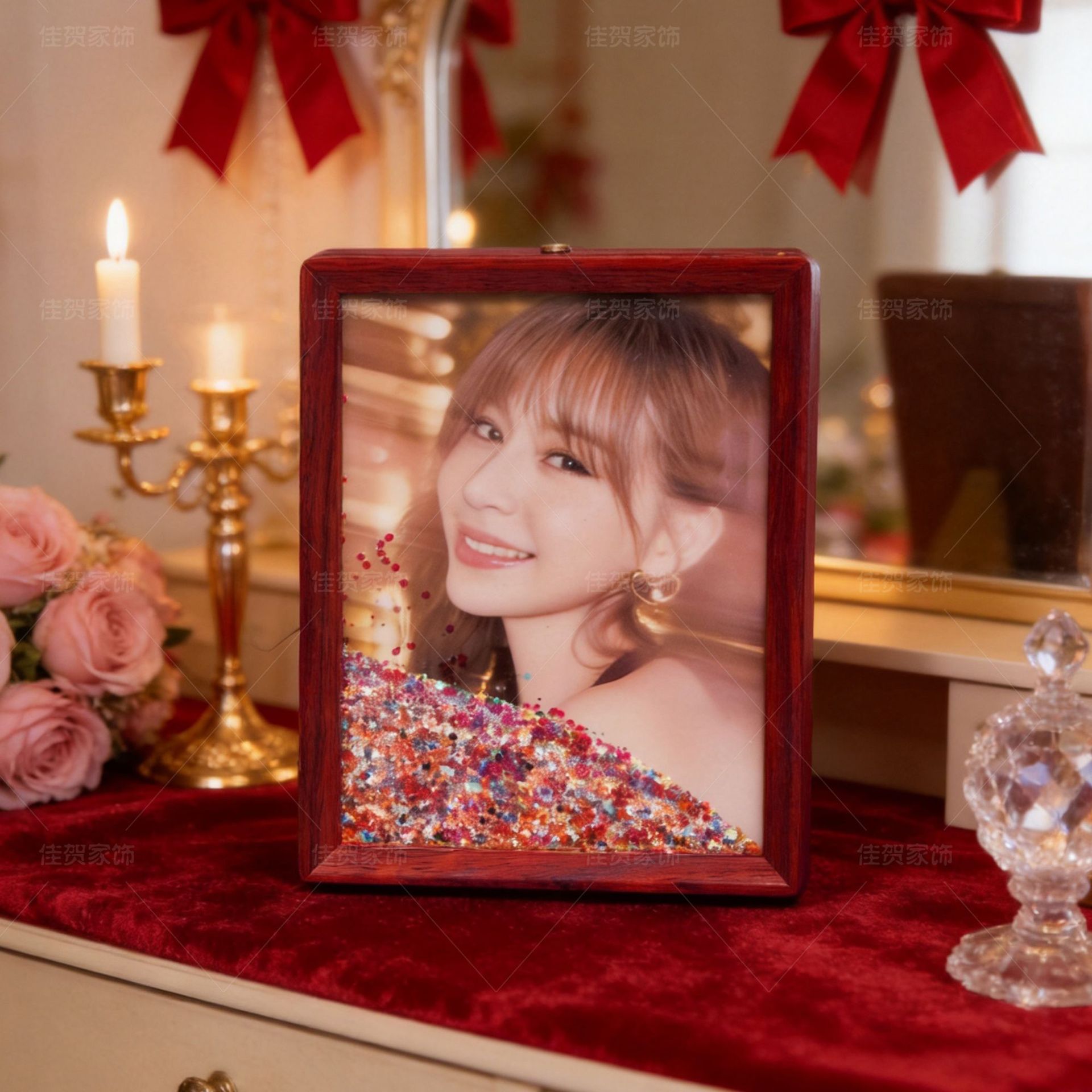 Original manufacturer, 6-inch and 8-inch Liusha photo frames, calligraphy display stands, hand-painted art and cultural creativity, factory direct customization