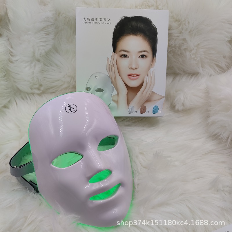 Foldable nano cold spray seven-color spectrometer, salon-grade photon skin rejuvenation device for whitening and acne removal.