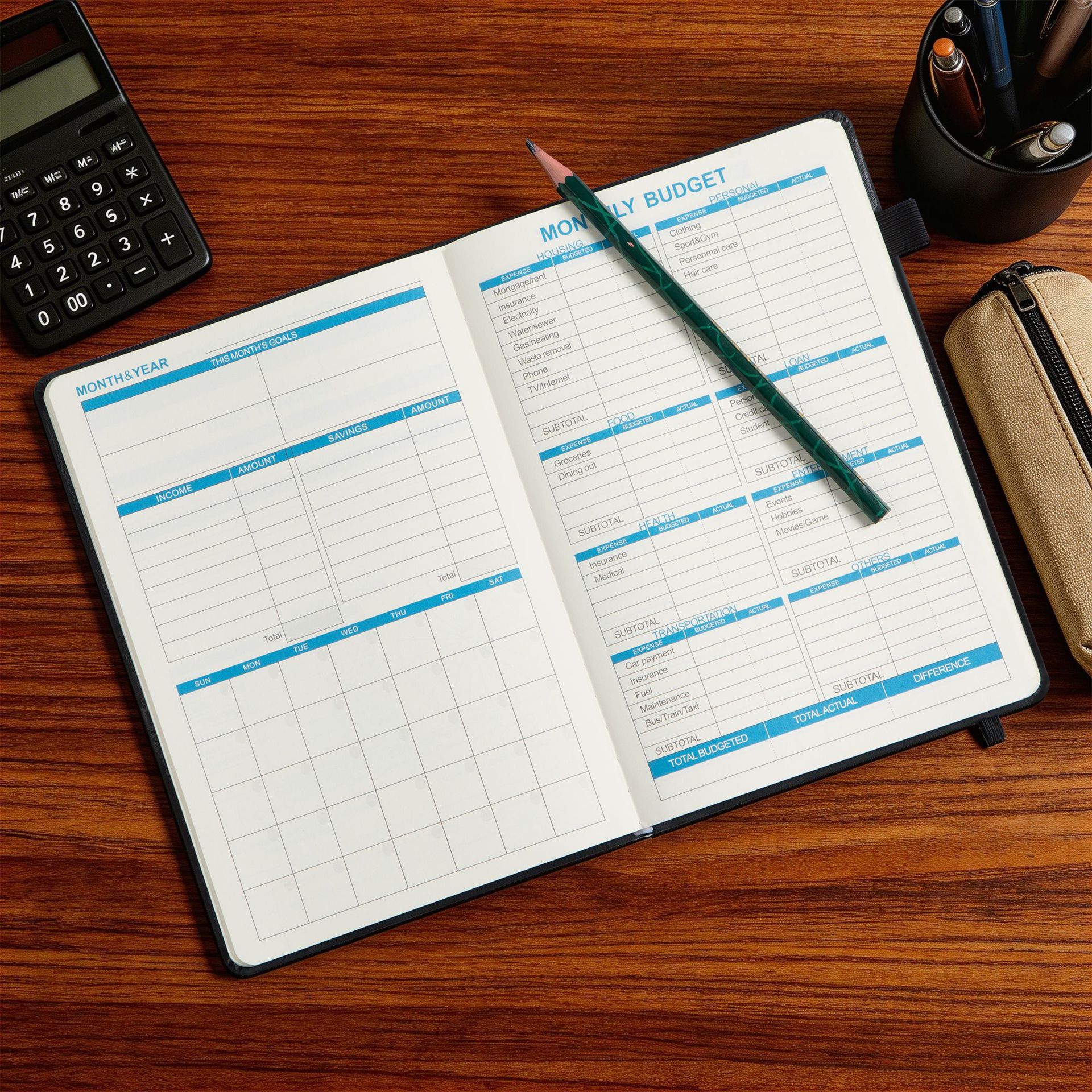 Cross-border A5 cash budget planner Amazon 2026 planner English planner/diary in stock