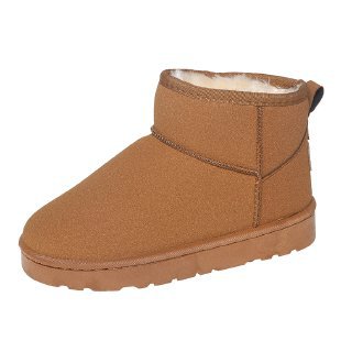 Thick-soled snow boots for women, Winter 26, new foreign trade large size, fleece and thickened solid color round toe low-top European and American casual short boots