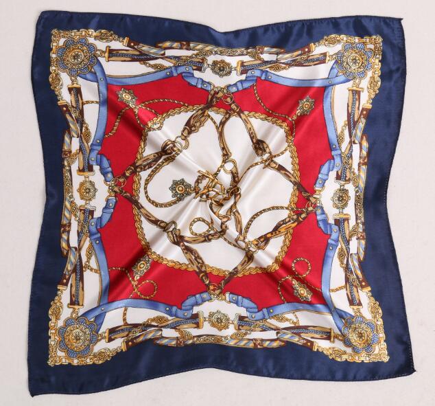 Autumn New Style 50cm Professional Small Square Scarf, Fashionable Korean Style, Gift/Gift, Satin Printed Scarf, Wholesale from Manufacturer