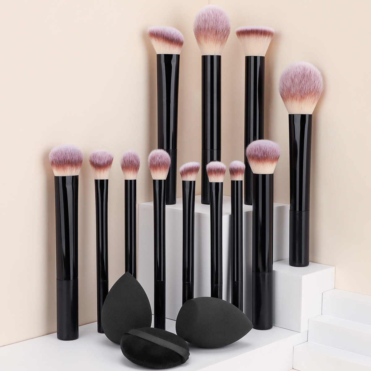 Cross-border exclusive 8-piece long-tube makeup brush set, multi-color ultra-soft powder brush, blush brush, eyeshadow brush, beginner's brush