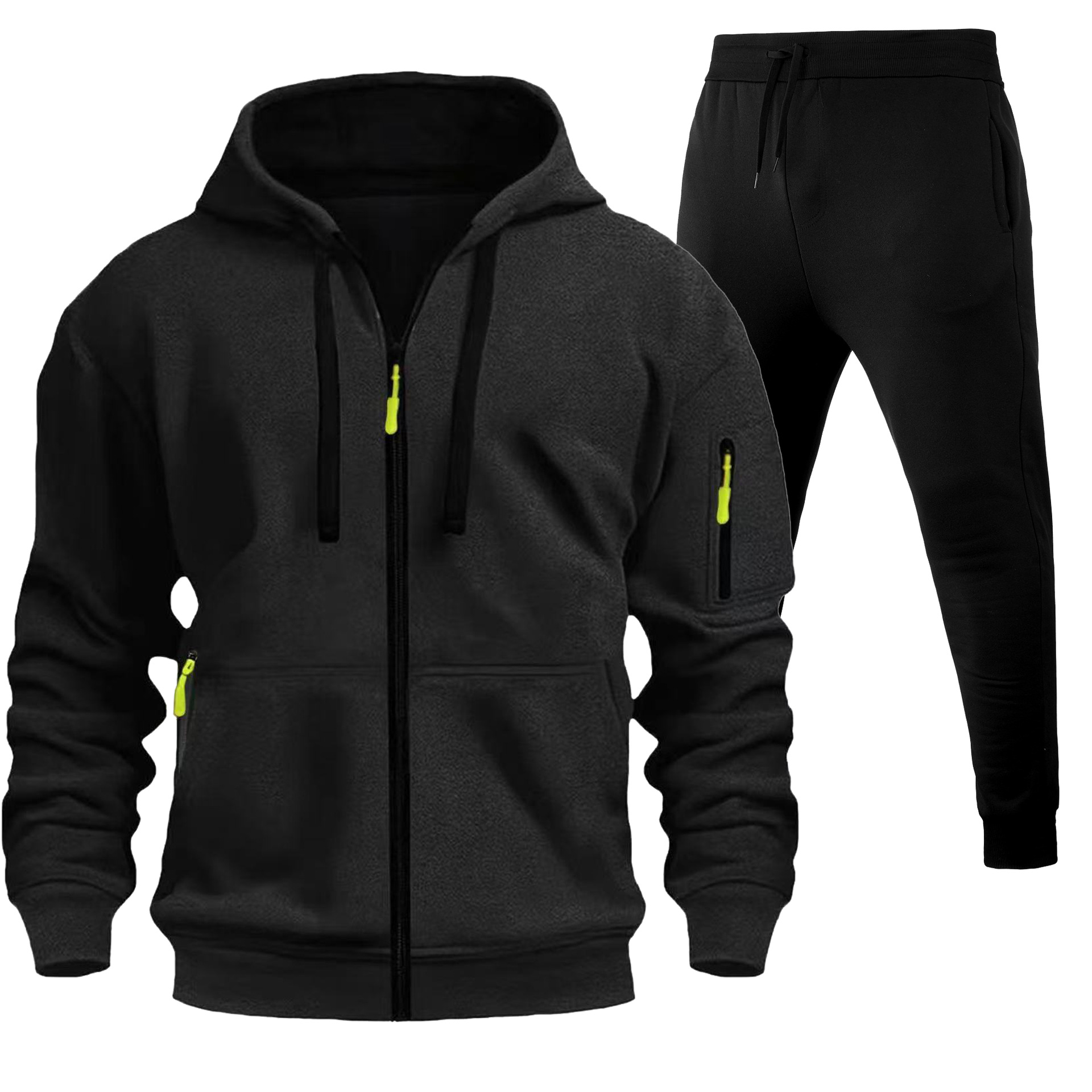 Same-day shipment, factory direct sales of two-piece sweatshirts and pants, arm zipper pullovers, loose sweatshirts and hoodies for men