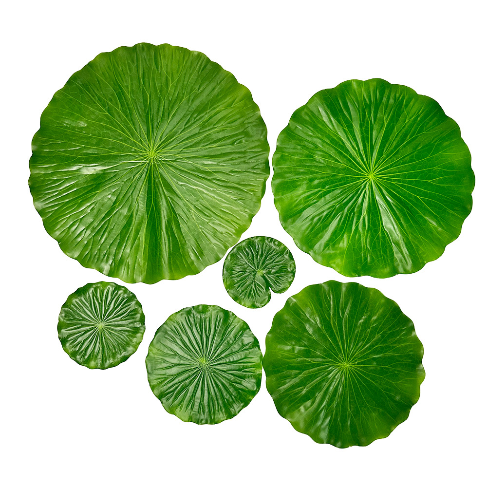 Artificial lotus leaves, artificial green plants, fruit, barbecue restaurant, 60cm artificial leaves, display background decoration, artificial green plants, artificial lotus leaves
