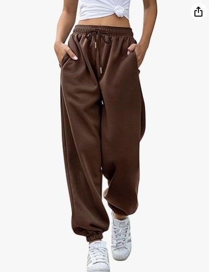 New autumn/winter cross-border European and American style women's loose casual sports drawstring wide-leg jogger pants in stock