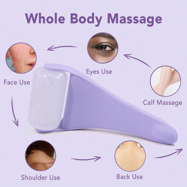 Cross-border ice roller facial beauty ice compress device for physical cooling